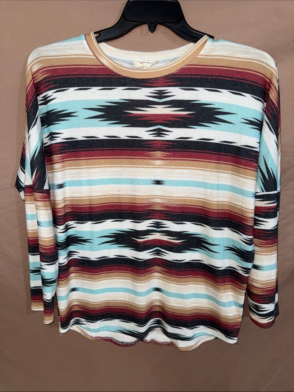 Women’s Small Avery Aztec/ Western Top (OVERSIZED)